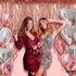 KatchOn Rose Gold Fringe Curtain, XtraLarge 3.2x8 Feet, Pack of 2 | Rosegold Backdrop for Anniversary, Wedding,