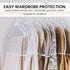 Handy Laundry Clear Vinyl Shoulder Covers, Set of 16 Garment Protectors for Suits, Dresses, and Blouses