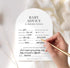 ThreeKin Collective 50 5x7 Inch Set, Baby Shower Games Cards - Baby Predictions and Advice Cards | Tall | Fun Gender