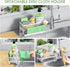 Self-Draining Kitchen Sink Caddy, Rustproof Non-Slip Sponge Holder with Detachable Dish Cloth Holder (White)