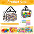 8 Packs Books(4 4 Large Toy Storage Bags with Labels, Reusable Clear PVC Board Game Storage, Travel Waterproof