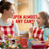 Electric Can Opener, Hand Free Easy Open Any Can Sizes with Smooth Edge, Food-Safe Portable Battery Operated Gadget