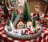 AMH 12 PCS Christmas Table Decorations Set with Oak Rotating Base Xmas