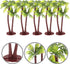 Amosfun 5Pcs Plastic Coconut Palm Model Trees, Artificial Trees, Miniature Plant for Cake Decorations
