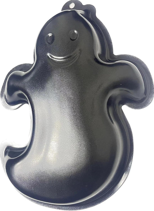 Ghost Shape Cake Pan, Aluminum Black Non-Stick Cake Mould for Halloween and Birthday Cakes