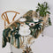 JanJCurt Tropical Palm Leaves Tablecloth, Summer Hawaii Golden Green Tropical Leaves Botanical Table