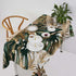 JanJCurt Tropical Palm Leaves Tablecloth, Summer Hawaii Golden Green Tropical Leaves Botanical Table
