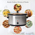 Elite Gourmet Stainless Steel Slow Cooker, 8.5 Quart, Dishwasher-Safe with Tempered Glass Lid