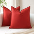 Pack 2 16 16 Inch OTOSTAR of Soft Linen Decorative Throw Pillow Covers x Solid Farmhouse Pillowcases Boho Accent Pillow