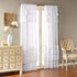 Madison Park White Cotton Ruffle Window Panel, Solid Anna Voile, 50X84, 1-Panel Pack, Farmhouse Decor