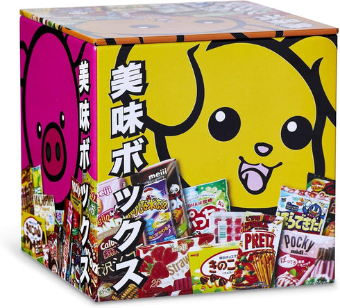 Dagashi Japanese Anime Otaku Snacks Tin Storage Box - 4x4-Inch Metal Novelty Stash Container with Pop Top Lid