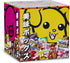 Dagashi Japanese Anime Otaku Snacks Tin Storage Box - 4x4-Inch Metal Novelty Stash Container with Pop Top Lid