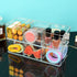 JessLab Acrylic Organizer, 3 Cube Sections Makeup Organizer for Vanity, Bathroom, Kitchen, and Cabinet Storage
