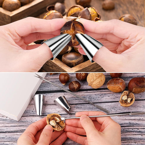 2 1 304 2 2 Upgraded In Chestnut Cutter Tool and Nut Cracker for All Nuts Stainless Steel Walnut Cracker Chestnut