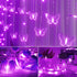 in,120 8 20FT Purple Butterfly Curtain Fairy Lights USB Plug LED Modes Firefly Twinkle Icicle String Lights with Remote