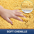 smiry Chenille U-Shaped Toilet Bathroom Rugs, Soft Absorbent Non-Slip Contoured Rugs, Machine Washable Bath Mats for