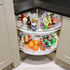 URALFA Lazy Susan Organizer Bins, Clear Turntable for Corner Kitchen Storage, 1/8 Wedge-BPA Free, 8 Pack