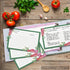 Meadowsweet Kitchens Recipe Card Set: 25 Recipe Cards 4 x 6 Inch for Wedding, Bridal Shower, Green & Peonies