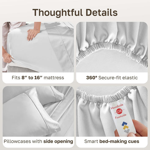 Set, 400 Count Set California Design Den Soft Cotton Full Size Bed Sheets Thread Good Housekeeping Award Winner, Silky