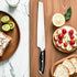 WICKWILLOW 10 Inch X50CrMoV15 Bread Knife German Steel Serrated Knife for Homemade Bread, Sourdough & Artisan Loaves