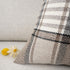 YOUR SMILE Set of 2 Retro Farmhouse Buffalo Tartan Chequer Stripe Plaid Cotton Linen Throw Pillow Case (Brown,