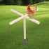 Neeenn Chicken Perch Toy for Coop, Wooden Chick Perch Stand with Metal Ground Plug, Chicken Coop Backyard Poultry