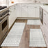 Set 3,Moroccan Boho Kitchen Rugs of Modern Farmhouse Kitchen Mats for Floor,Geometric Pattern Non-Slip Washable Sink
