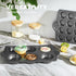 HONGBAKE Nonstick Jumbo Muffin Pan, 2 Pack Large Cupcake Tin for Baking, 3.5dia, 6 Cup, Extra Thick