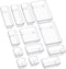 SMARTAKE 13-Piece Drawer Organizers, Non-Slip Silicone Pads for Makeup, Jewelry, Utensils in Clear