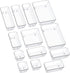 SMARTAKE 13-Piece Drawer Organizers, Non-Slip Silicone Pads for Makeup, Jewelry, Utensils in Clear