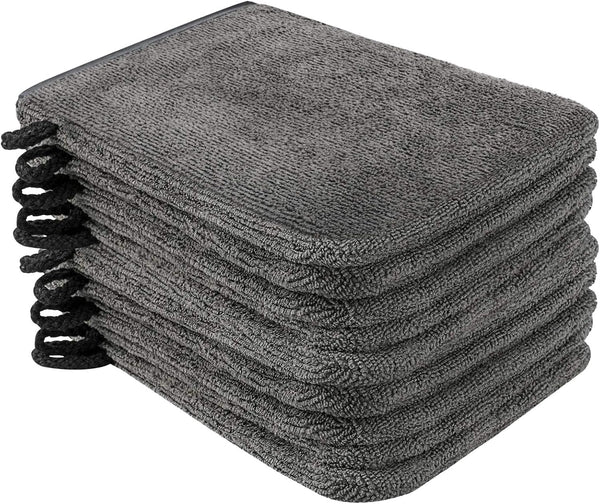 PHOGARY 10 Pack Microfiber Body Wash Mitts, Soft Face Mitten, Bath Spa Cloth,