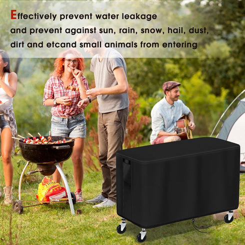 550 lbs 2 36"Lx18"Wx29"H, Outdoor Cart Cover for ELAFROS Tier Plastic Utility Cart, Waterproof Service Cart Covers