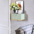 Modern Green Floating Nightstand with Flap Door - Compact Wall-Mounted Design