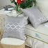 CaliTime 2 Pack Cushion Covers Throw Pillow Cases for Home Sofa Couch Modern Quatrefoil Accent Geometric 20 X 20 Inches