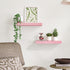 16" 6" (Set 2) BAMEOS Pink Floating Shelves for Wall, x Wall Shelves for Room, Floating Book Shelves, Hanging Shelves