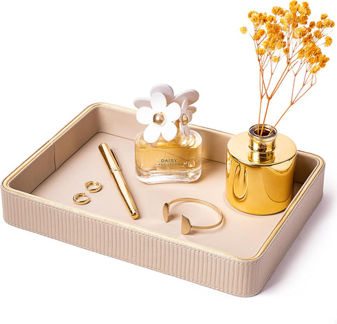 ZHEM Perfume Tray Valet Tray Night Stand Bedside Organizer| Perfume Organizer Catchall| Perfume