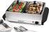 Elite Gourmet EWM-6122 Buffet Server with Dual 2 x 2.5 Qt. Trays, Food Warmer, Stainless Steel