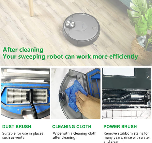 Vacuum Attachments Accessories for Robot Vacuum Cleaner, Cleaning Brush Roll Replacement Parts, Tool Kit for Vacuums