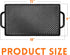 GGC Cast Iron Reversible Griddle, Double-sided 15 x 9 Griddle Pan for Indoor and Outdoor Cooking, Flat and Ribbed Side