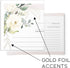 50 Floral Recipe Cards with Gold Foil from Dashleigh - 4x6 inches, Double-Sided