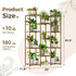 Bamworld Plant Stand Indoor Outdoor Tall Plant Shelf for Multiple Plants Pots Wood Flower Stand Large Flower Holder