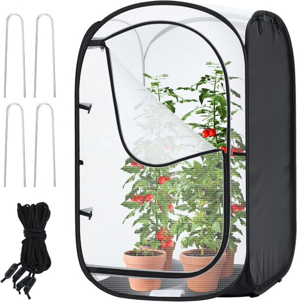 Ohuhu Mesh Plant Cover, Pop Up Garden Plant Protector Strawberry Cover Wind