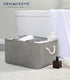 TheWarmHome Fabric Storage Bins for Organizing, Large Sturdy Baskets with Handles, Decorative Foldable (3 Pack)