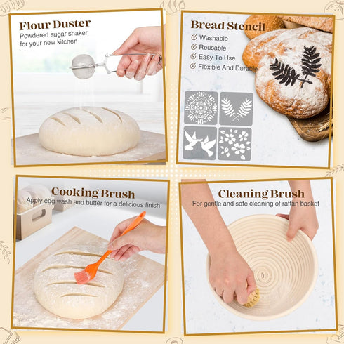 VEDALIO Sourdough Starter Kit, Sourdough Bread Baking Supplies, Sourdough Kit for Modern Home and Kitchen, Sourdough