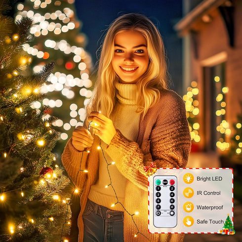 39 100 Minetom LED Christmas Lights for Indoor, FT LED Christmas Tree Lights w/Remote,USB Powerd,Plug Adapter Included