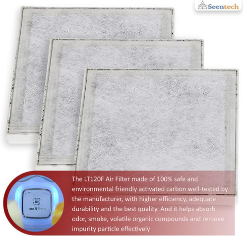 LT120F Air Filter by Seentech, Compatible with Kenmore & LG Refrigerators, Replaces ADQ73214408, Pack of 6