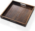 Yangbaga Serving Tray with Handles,13"*13"Wood Decorative Tray for Living Room,Modern Coffee Table