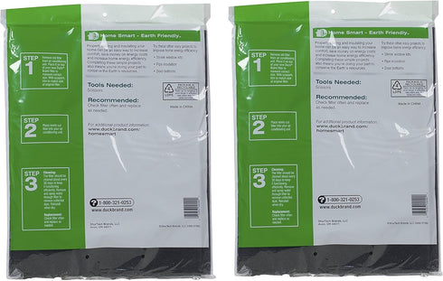 Duck Brand 1285234 Replacement Air Conditioner Foam Filter YQmNRs, 24-Inch x 15-Inch x 1/4-Inch, 2 Pack