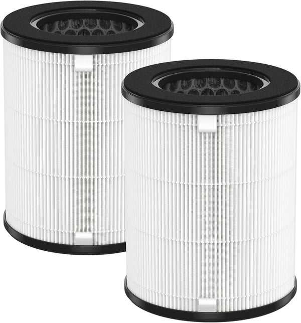 AP-T20 Replacement HEPA Filter for Homedics AP-T20 and AP-T20WT Purifier, 3-in-1 True HEPA Filter, Pack of 2