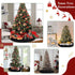 FUHSY Black Christmas Tree Skirt, 21 Inch Sequin Velvet Tree Cover Mat for Home Ornaments and Holiday Decor